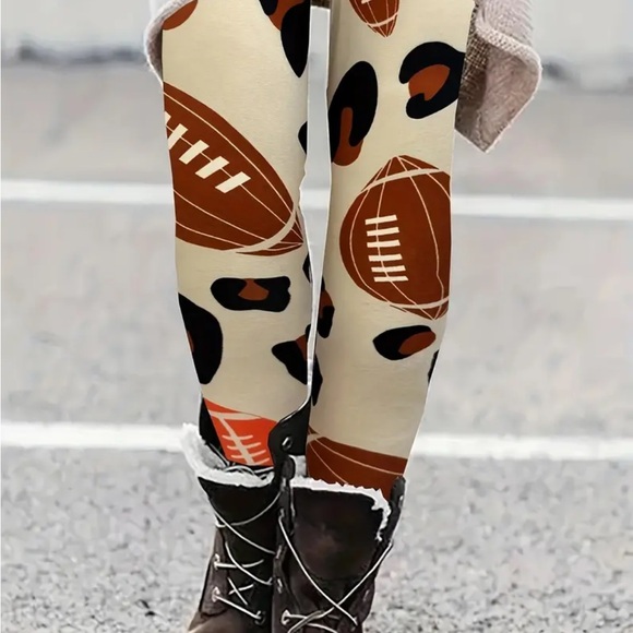 Pants - Women’s football print leggings .